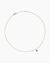 Cable Collectibles® Teen Birthstone Necklace in 18K Yellow Gold with Ruby, 3mm